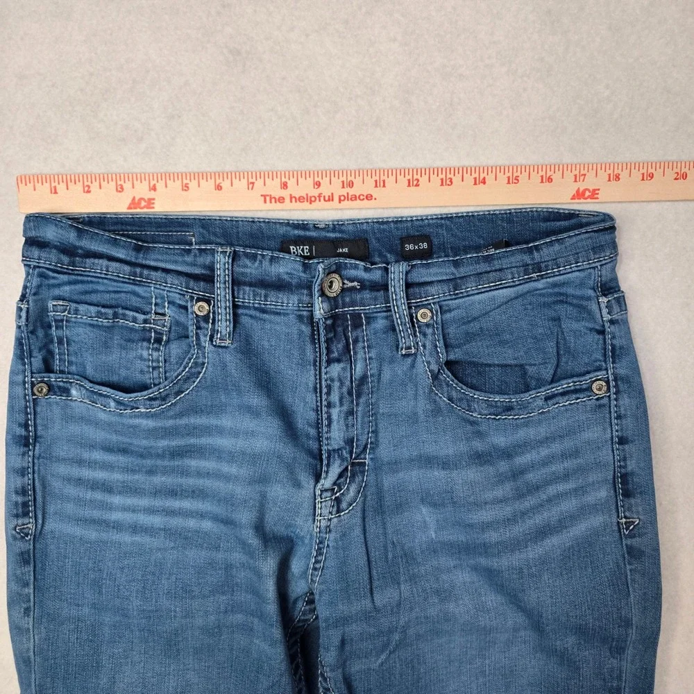 BKE Jake Straight Leg Jeans Mens 36x38 Medium Wash Denim ABP15258